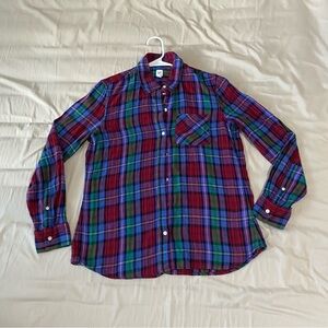 GAP Women's Plaid Shirt - Red, Blue, Green